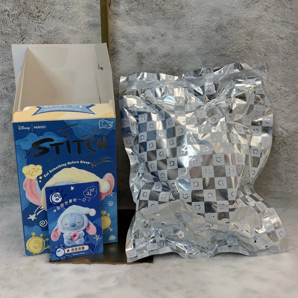 Disney Stitch Eat Something Before Sleep Miniso Blind Bag Sealed Sleep donut - Picture 3 of 6
